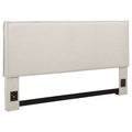 Izzy Upholstered King Panel Headboard Sand by Unique Piece Furniture