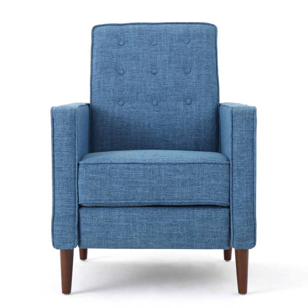 Mid-Century Modern Recliner With Button Tufted Waffle Stitch by Unique Piece Furniture