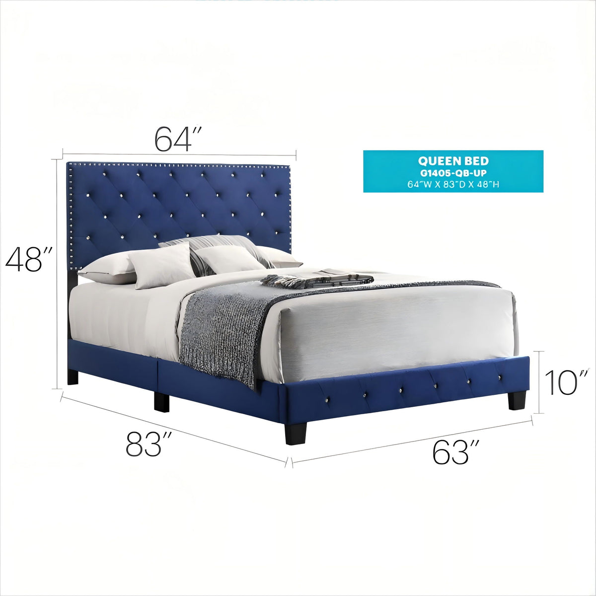 Luxurious Upholstered Bed by Unique Piece Furniture