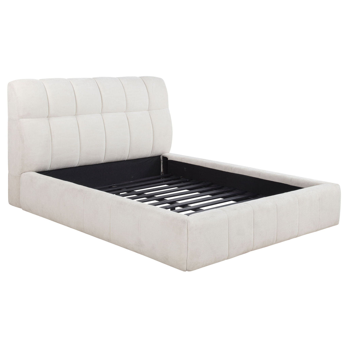 Nollet 48-inch Upholstered Queen Panel Platform Bed Cream by Unique Piece Furniture