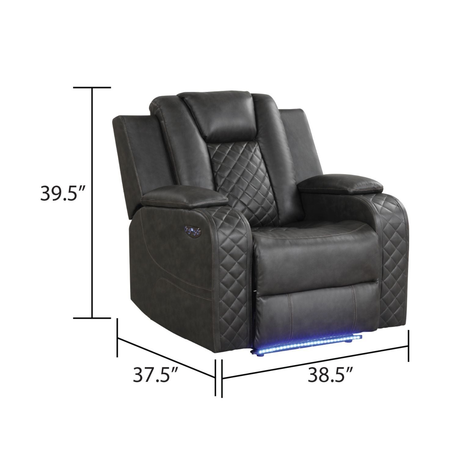 Benz - LED & Power Recliner Chair by Unique Piece Furniture