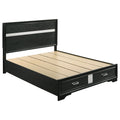 Miranda 51-inch Wood Queen Storage Panel Bed Black by Unique Piece Furniture