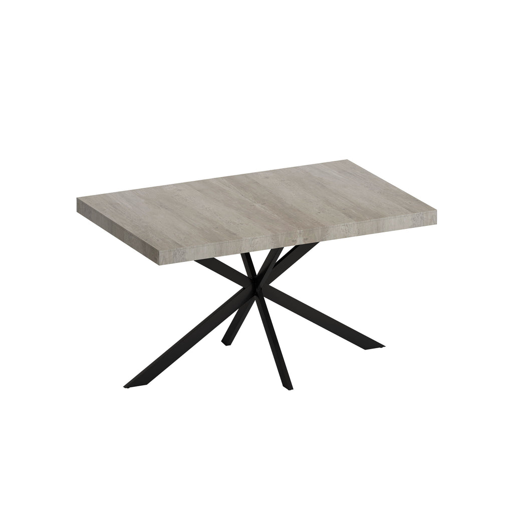 Retro Rectangular Stretch Dining Table With Embossed Center Plate by Unique Piece Furniture