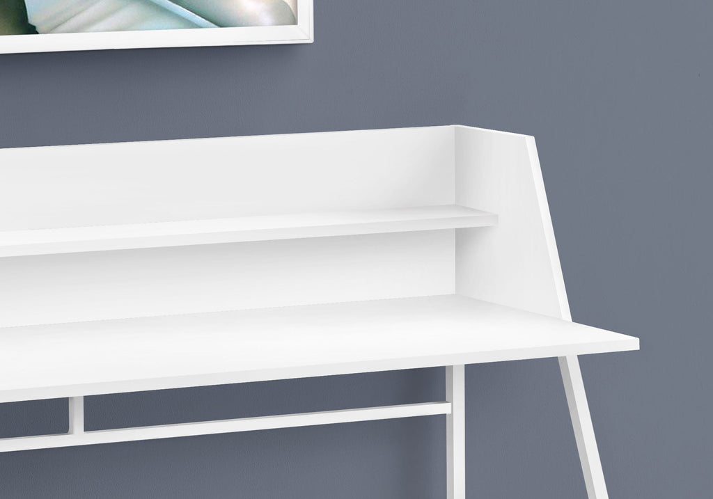 Computer Desk For Home Office, Laptop, Storage Shelves, Marble Look Contemporary & Modern by Unique Piece Furniture