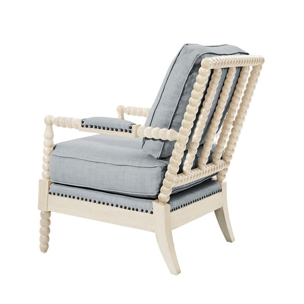 Arm Chair With Open Back Spindle Design, Padded Armrests by Unique Piece Furniture