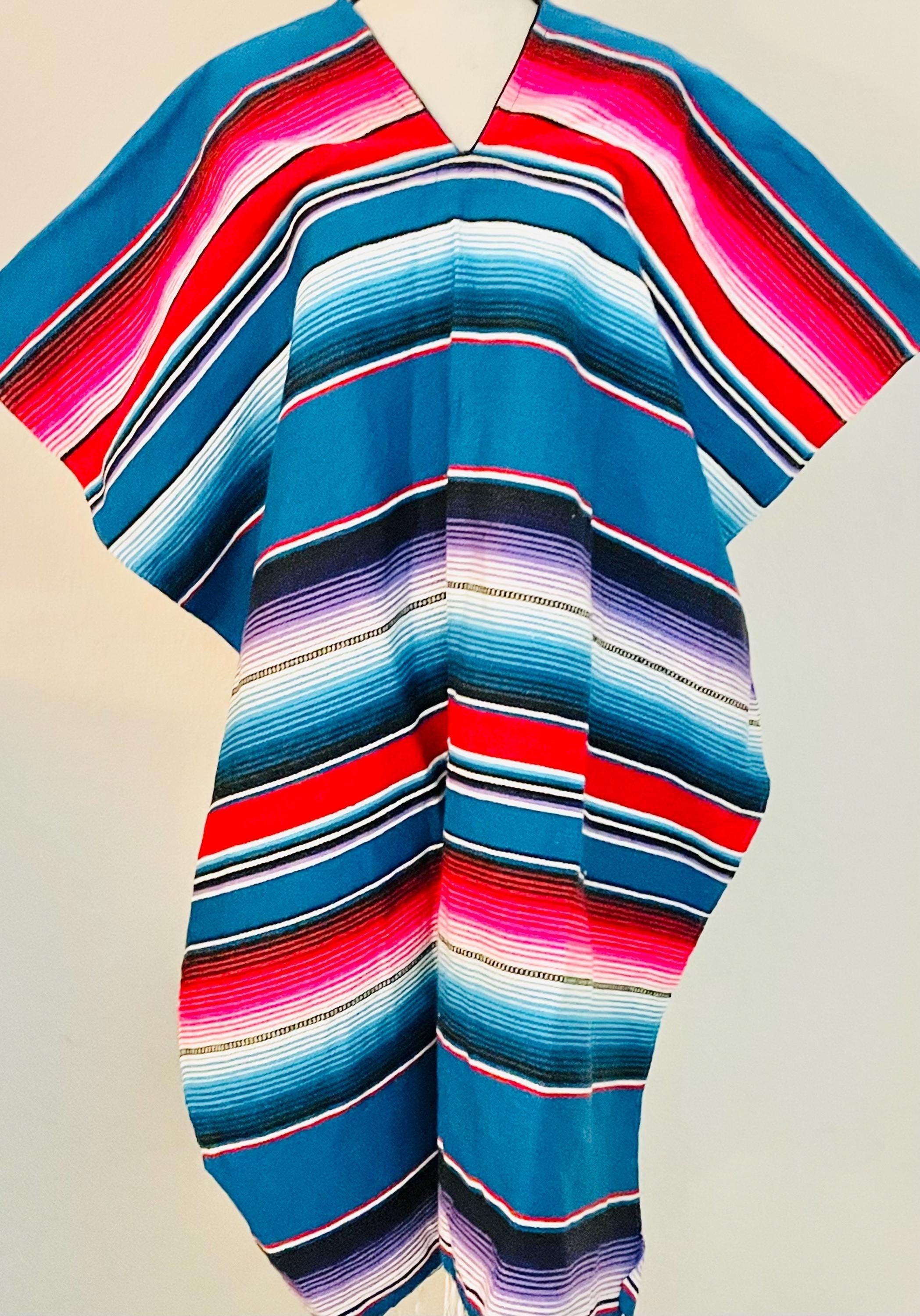 Adult Mexican Saltillo Poncho Sarape Poncho Sarape Saltillo Mexicano by Chica Mexico