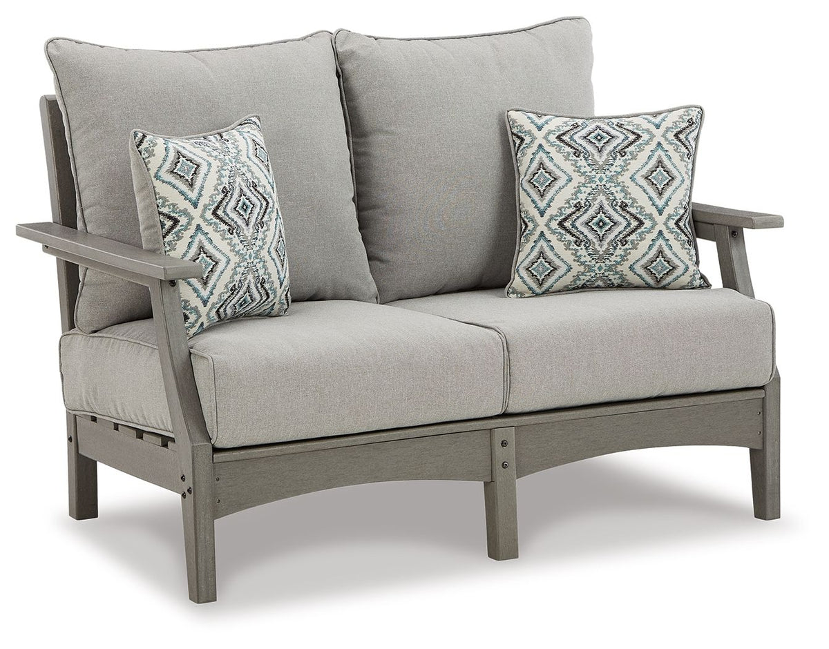 Visola - Loveseat w/Cushion - Gray by Unique Piece Furniture