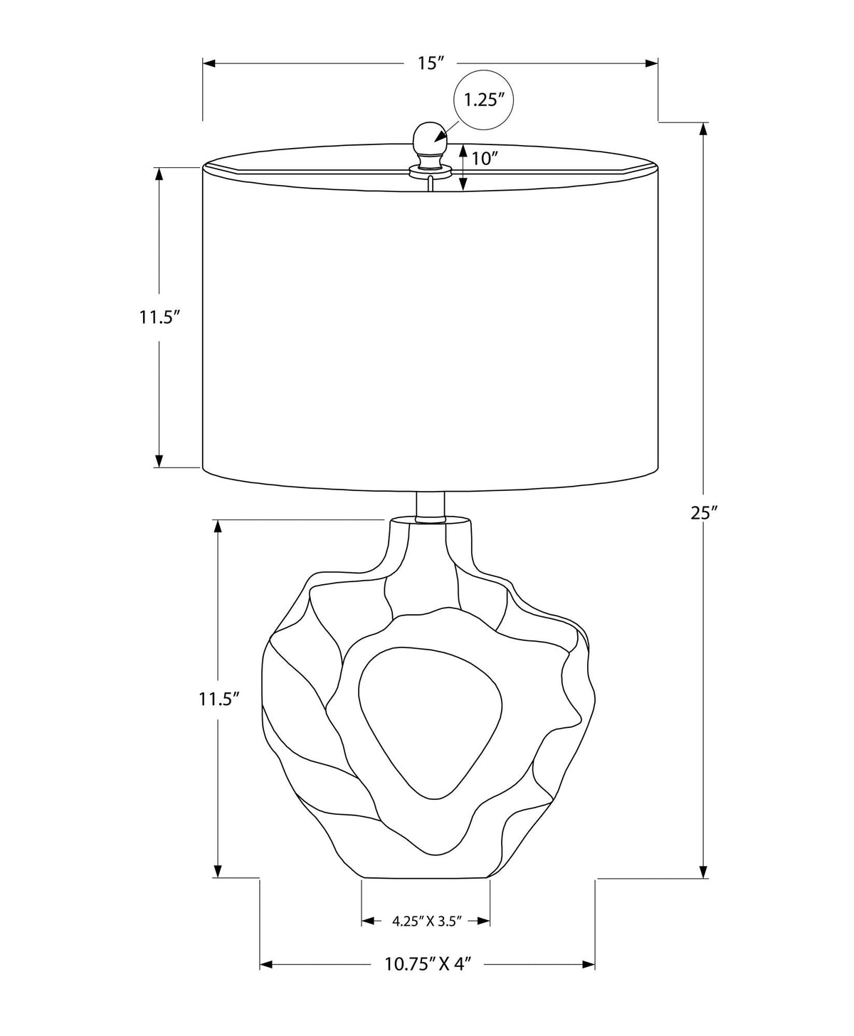 Lighting, Table Lamp, Modern - Cream by Unique Piece Furniture