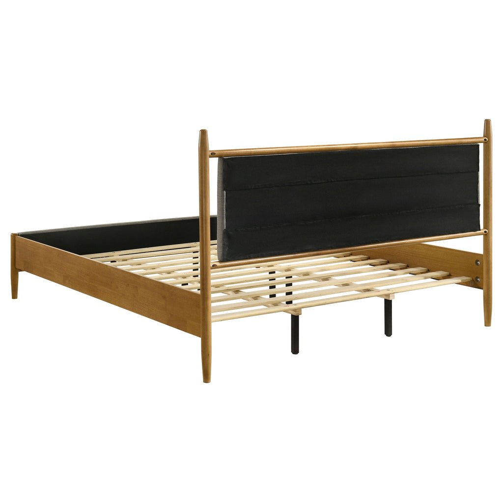 Mason 46-inch Eastern King Panel Platform Bed Light Brown by Unique Piece Furniture