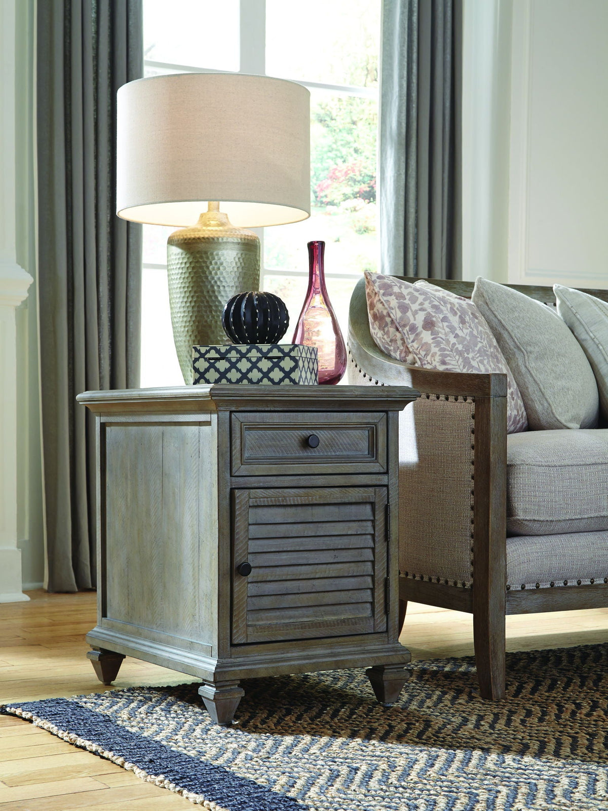 Lancaster - Chairside End Table - Dove Tail Gray by Unique Piece Furniture