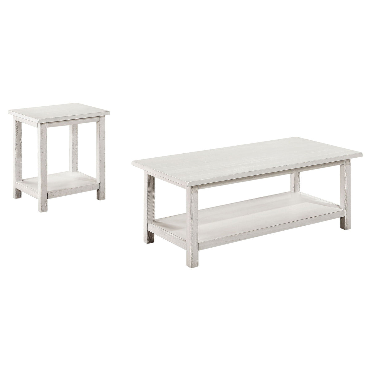 Payne 2-piece Coffee and End Table Set Distressed White by Unique Piece Furniture