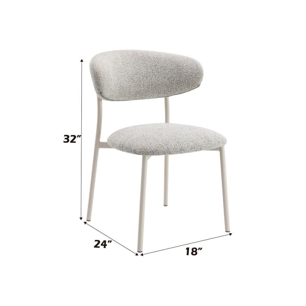 Kalam - Fabric Side Chair (Set of 2) - Light Gray by Unique Piece Furniture