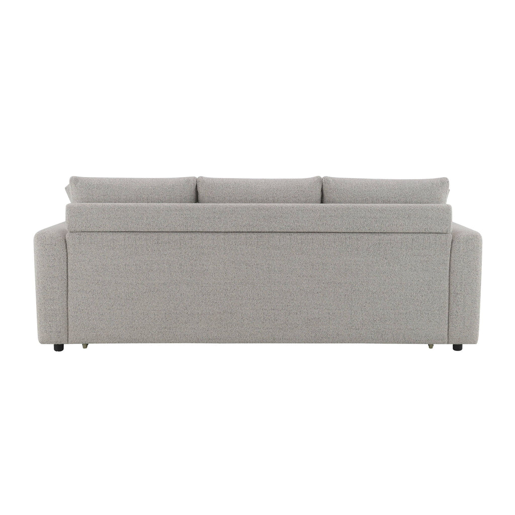 Connie - Boucle Sleeper Sectional Sofa With 2 Toss Pillows - Beige by Unique Piece Furniture