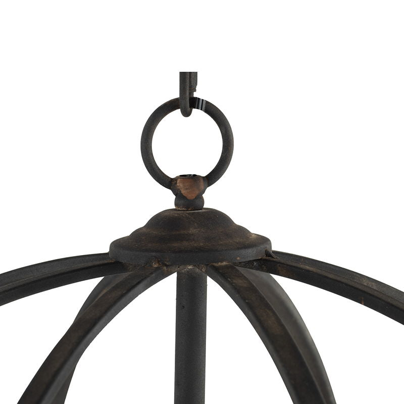 4 Light Metal Chandelier, Hanging Light Fixture With Adjustable Chain For Kitchen, Bulb Not Included - Black by Unique Piece Furniture