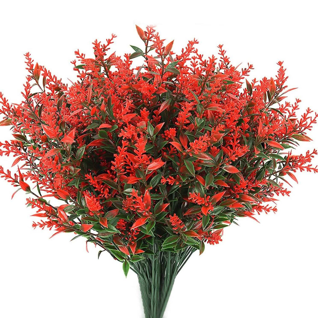8 Bundles Artificial Lavender Plastic Flower Decorations by DailySale