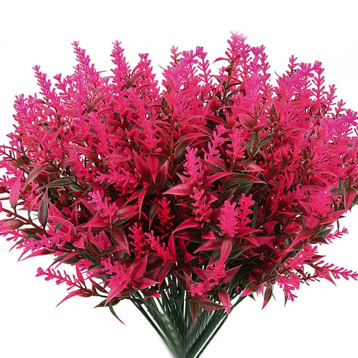 8 Bundles Artificial Lavender Plastic Flower Decorations by DailySale