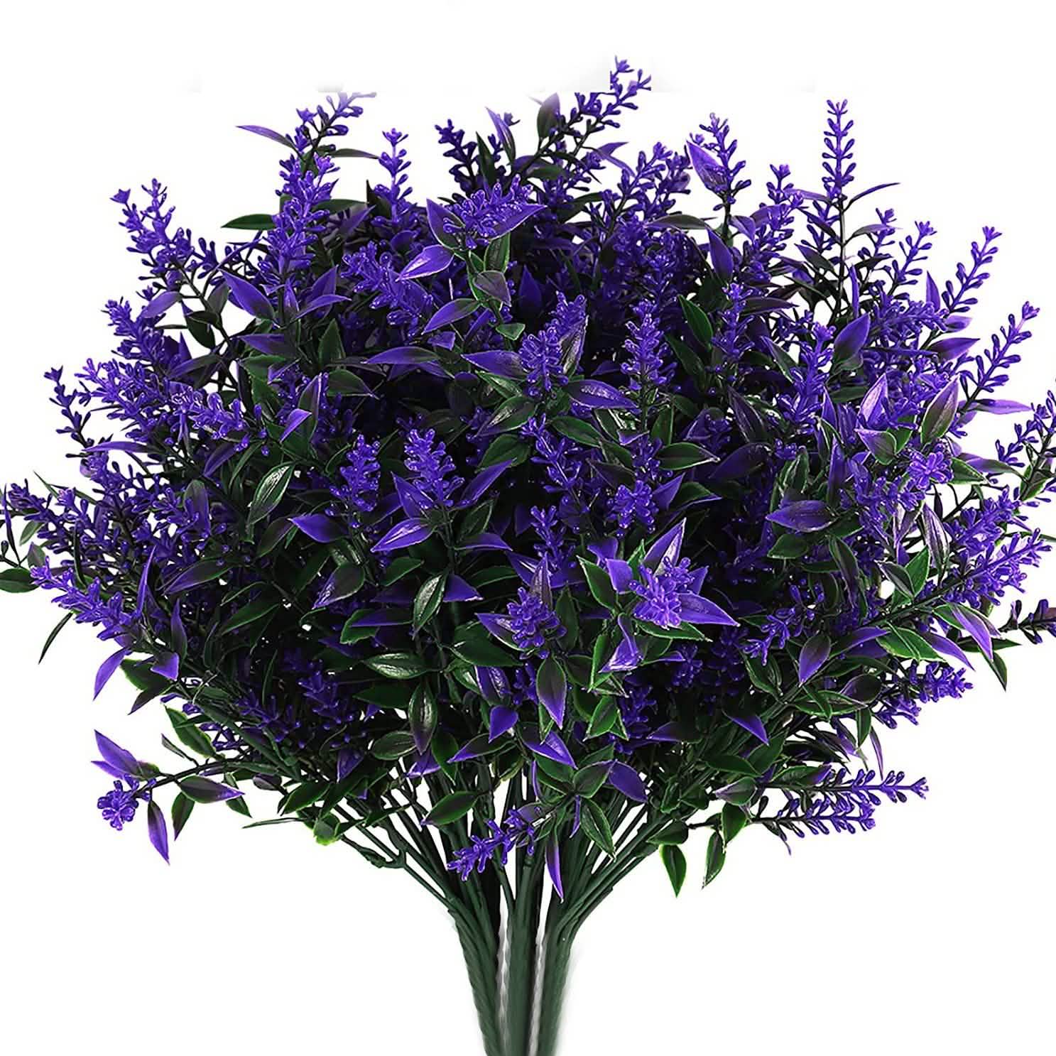 8 Bundles Artificial Lavender Plastic Flower Decorations by DailySale