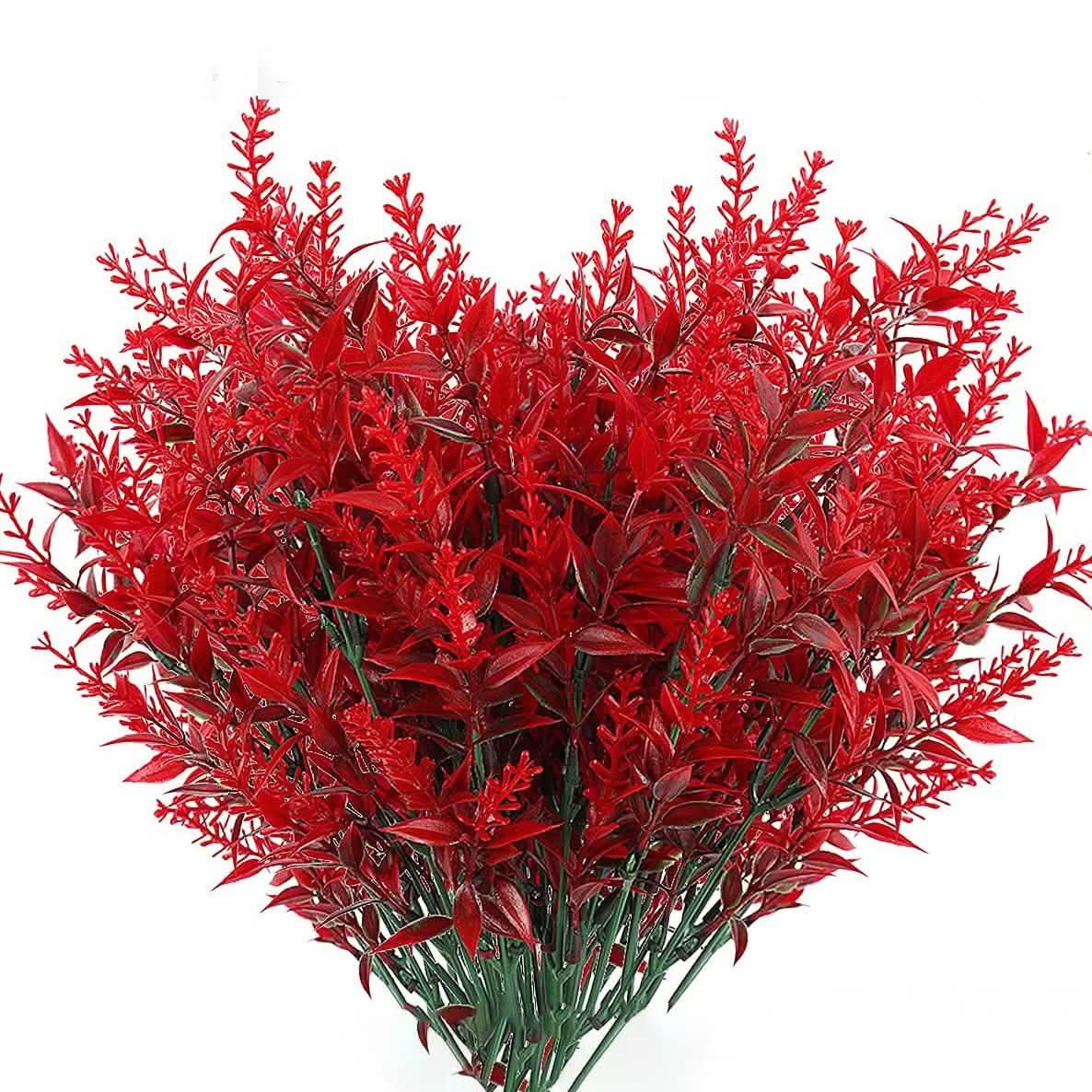 8 Bundles Artificial Lavender Plastic Flower Decorations by DailySale