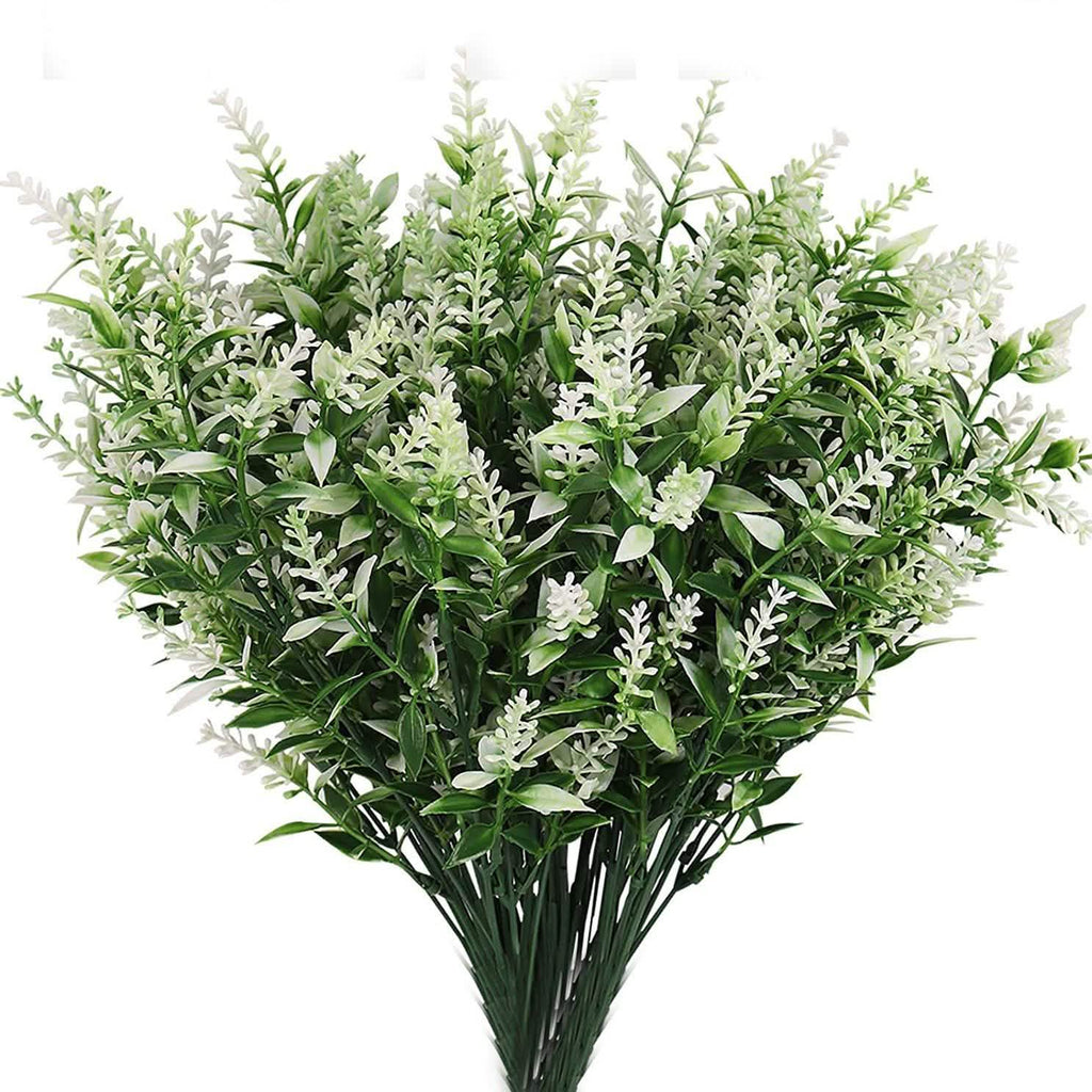 8 Bundles Artificial Lavender Plastic Flower Decorations by DailySale
