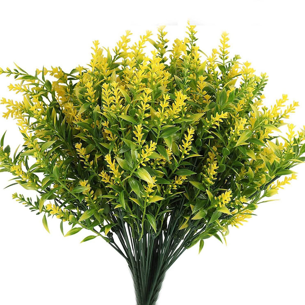 8 Bundles Artificial Lavender Plastic Flower Decorations by DailySale