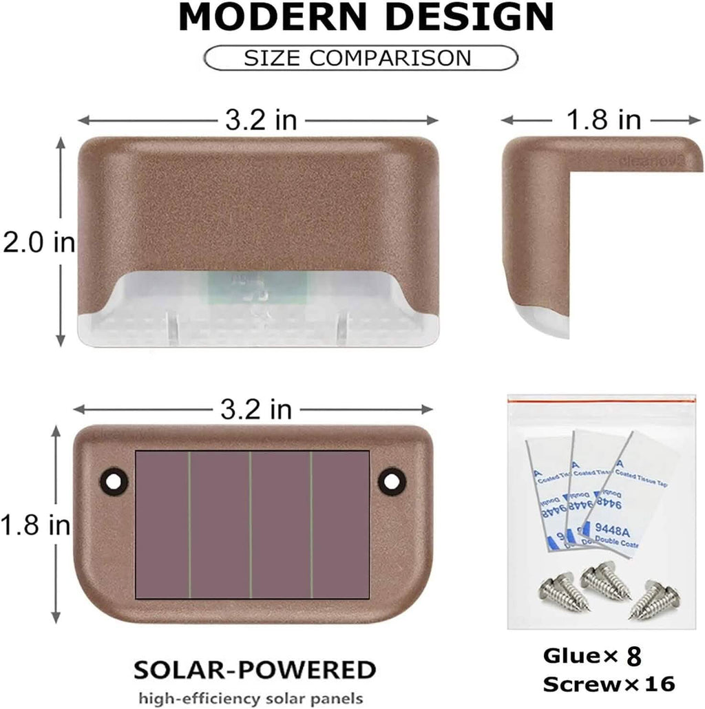 8-Pack: Solar LED Deck & Step Lights by DailySale
