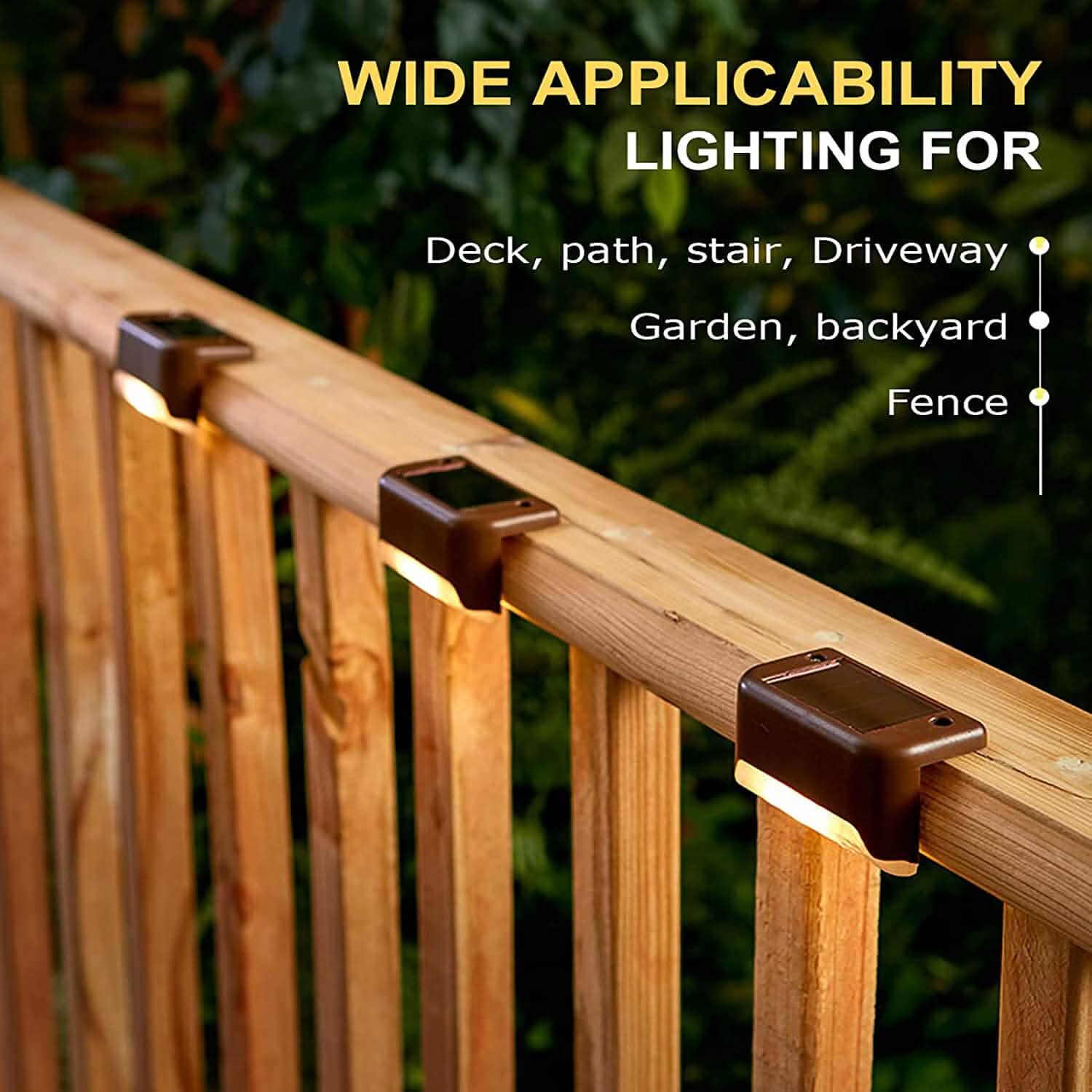 8-Pack: Solar LED Deck & Step Lights by DailySale