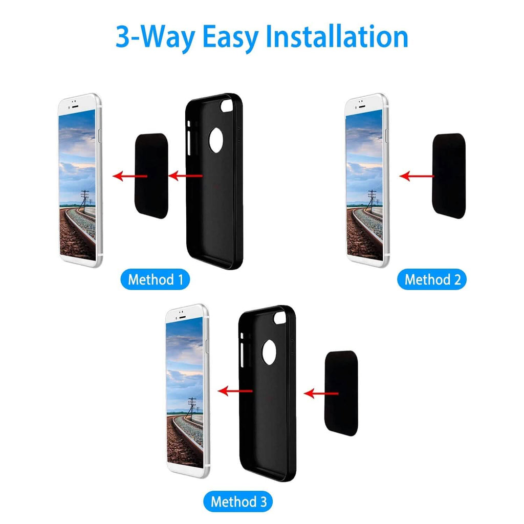 8-Piece: Universal Metal Plates with Strong Adhesive by DailySale