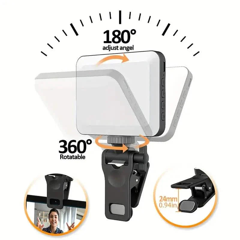 80 LED Clip-On Rechargeable Selfie Ring Light by DailySale