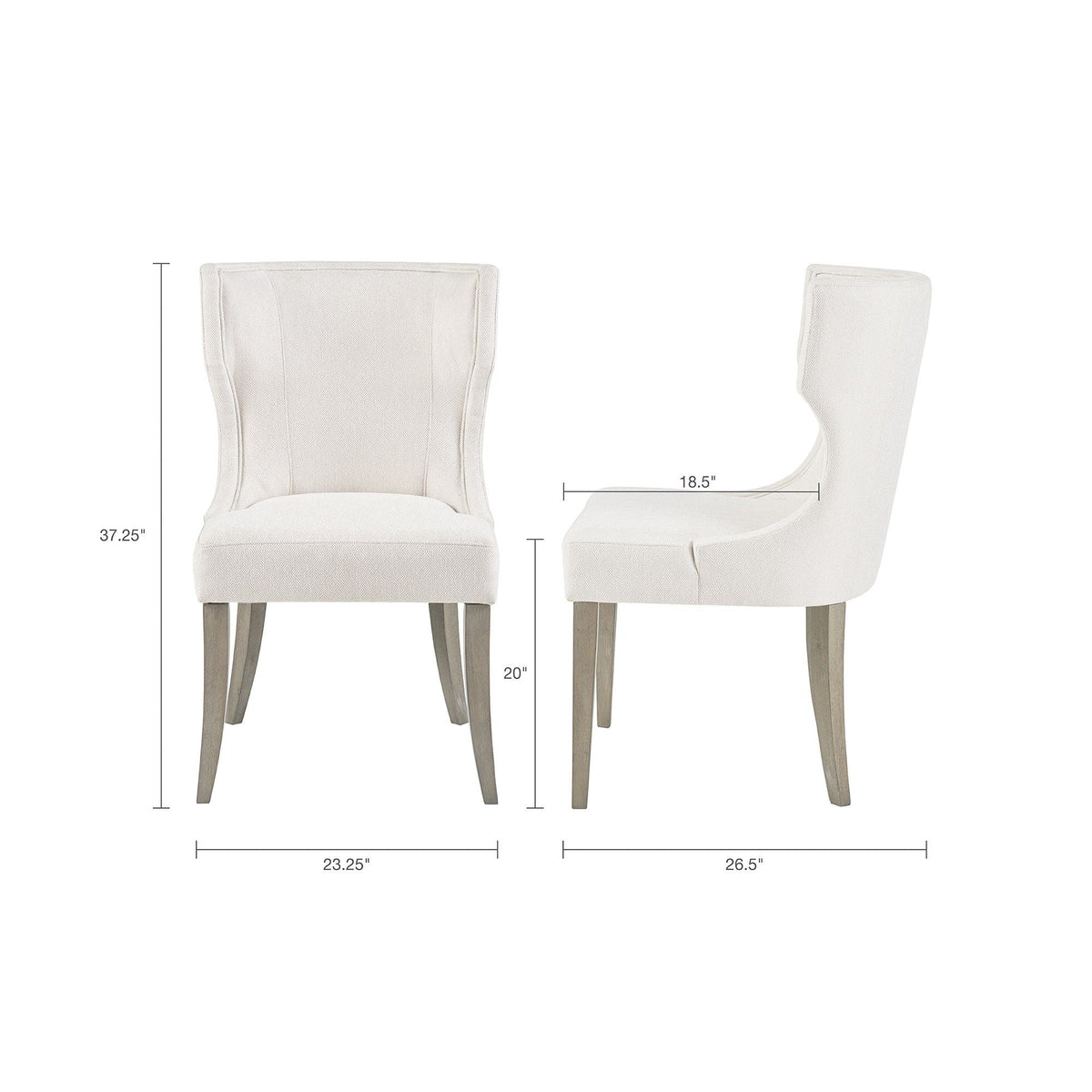 Elegant Design Dining Chair Polyester - Cream by Unique Piece Furniture