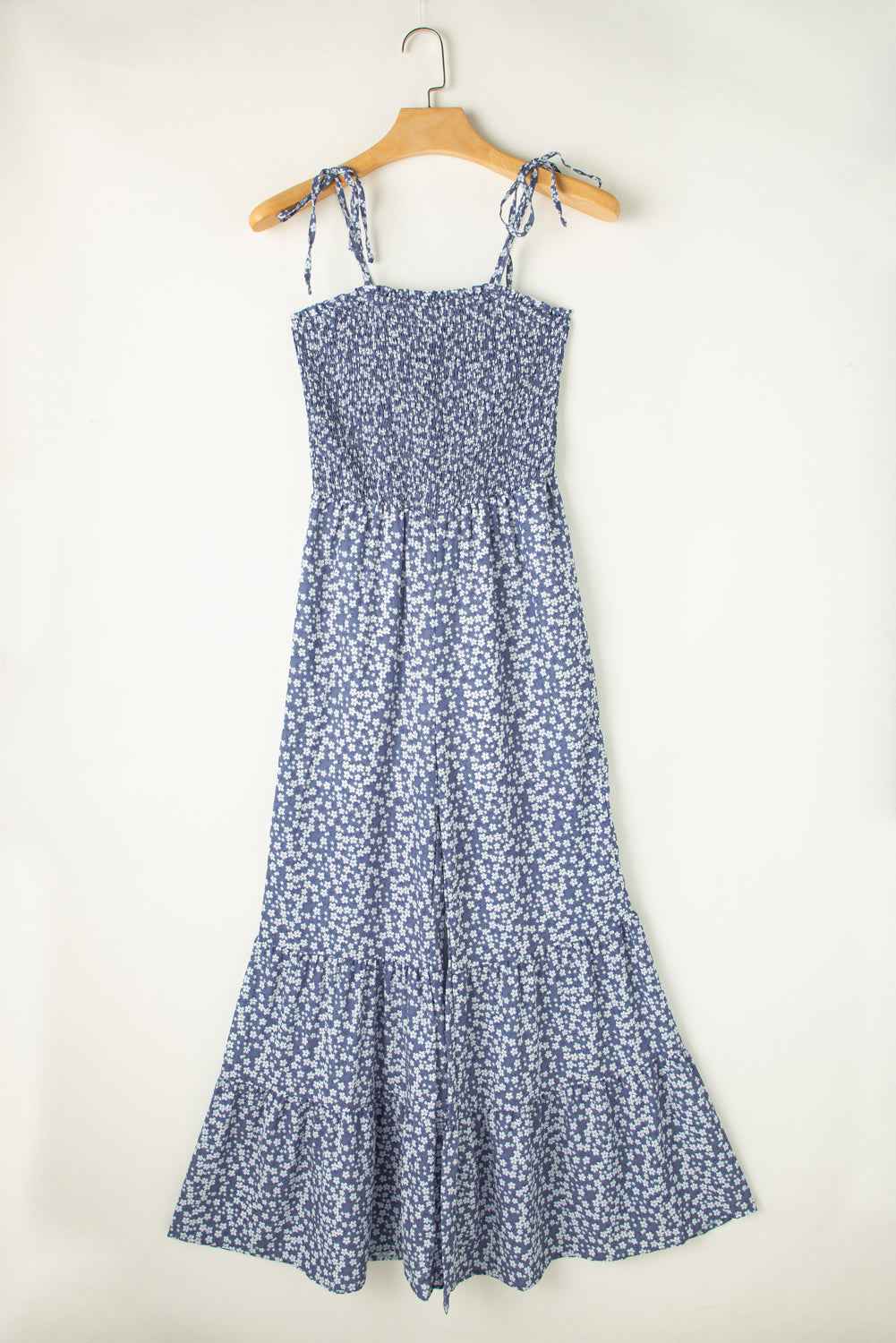 Indie Smocked Bodice Wide Leg Floral Jumpsuit by Wild and Free Boutique