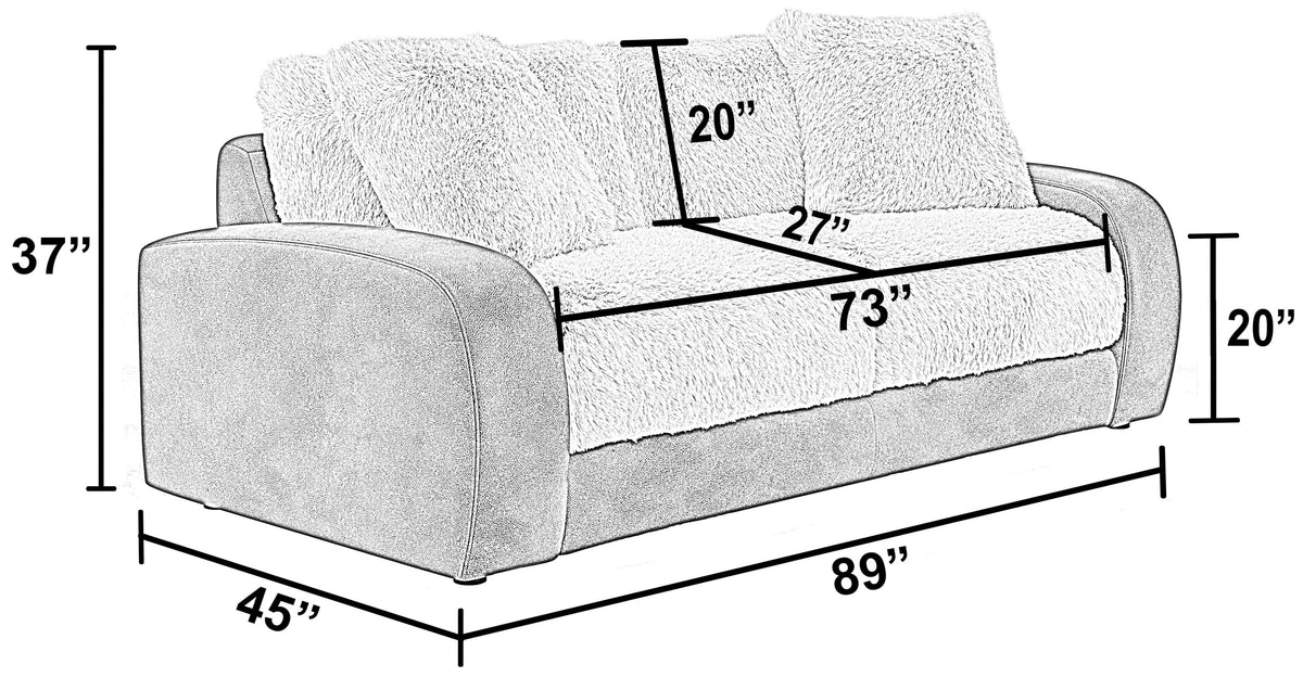 Snowball - Sofa - Taupe by Unique Piece Furniture