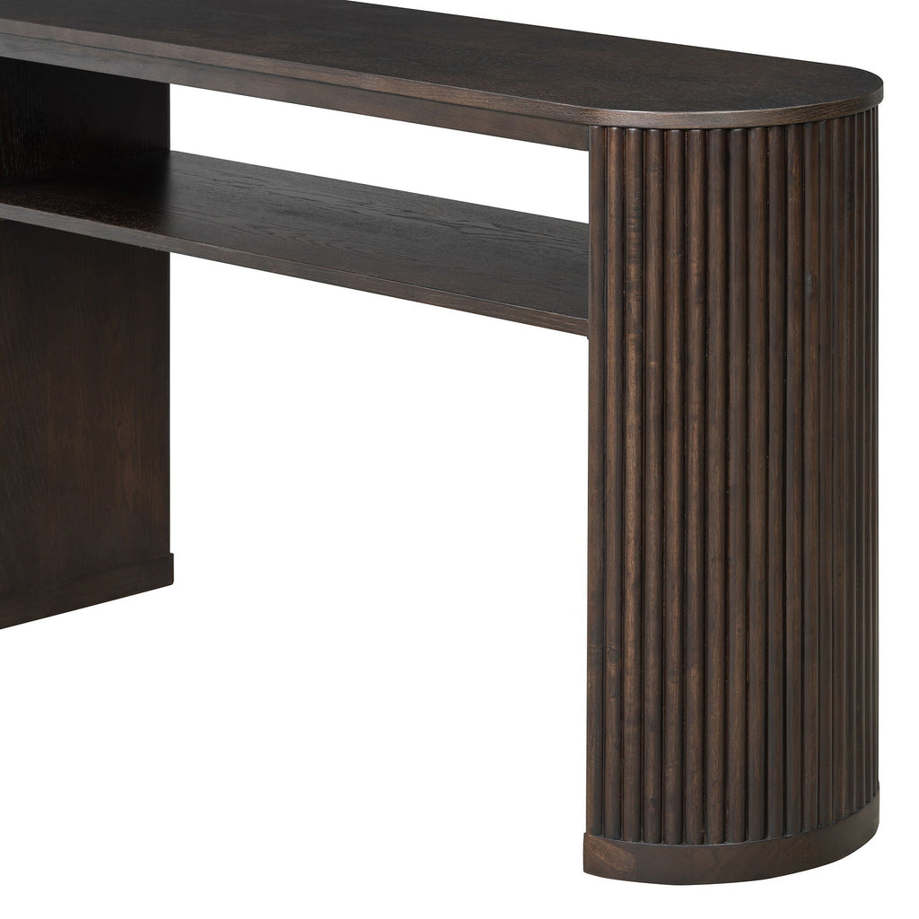 Console Table With Fluted Legs, Open Shelf by Unique Piece Furniture