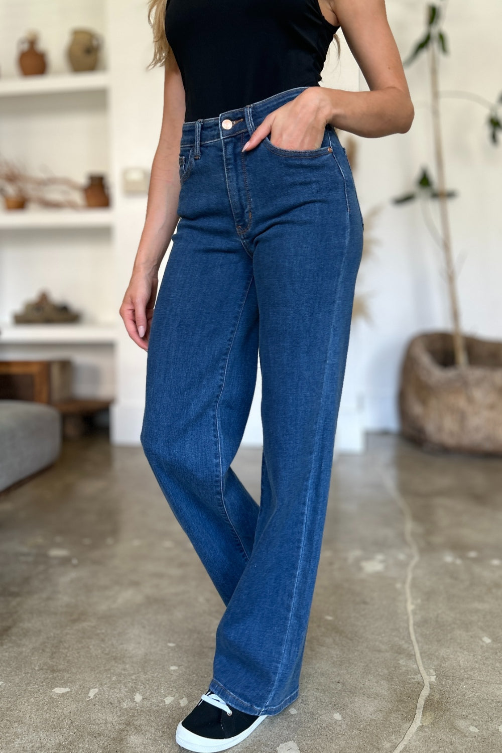 Judy Blue Full Size High Rise Straight Jeans by Wild and Free Boutique