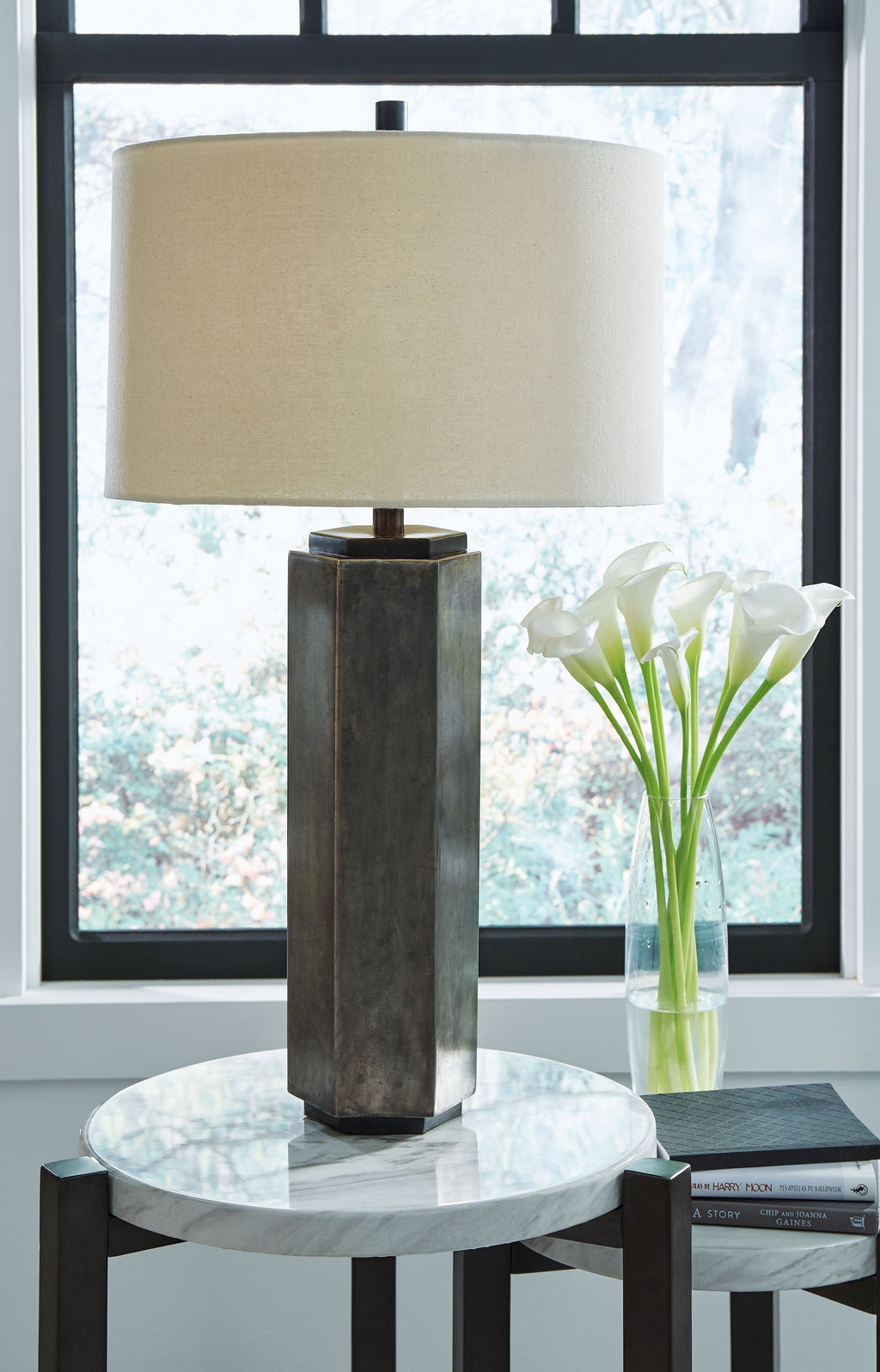 Dirkton - Metal Table Lamp - Antique Pewter Finish by Unique Piece Furniture