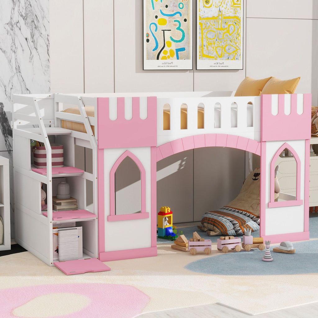 Loft Bed With Storage Staircase And Windows by Unique Piece Furniture