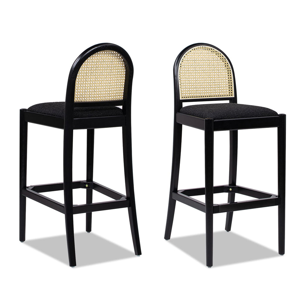 Panama - Curved Back Cane Bar Stool (Set of 2) by Unique Piece Furniture