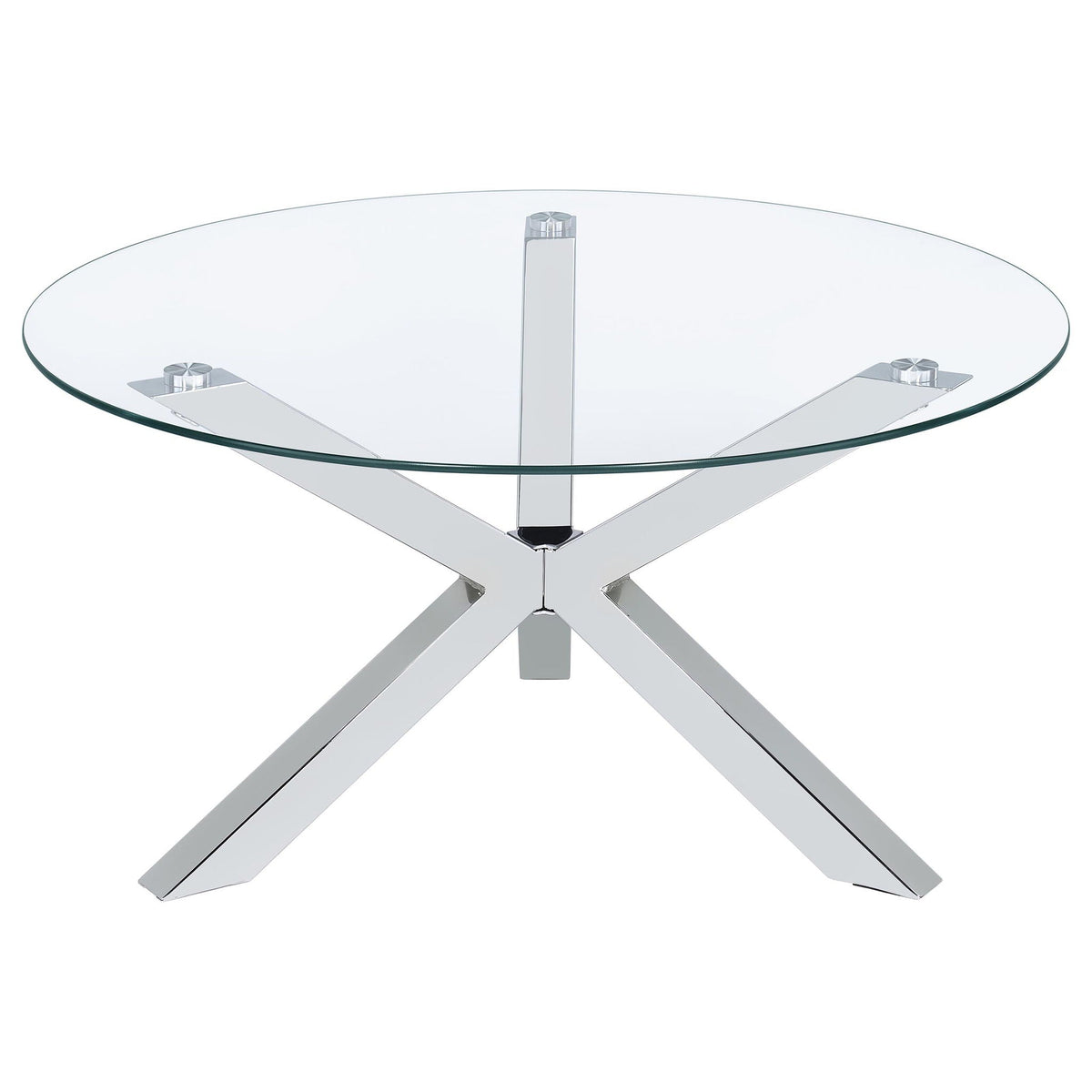Kenzie 3-piece Round Coffee and End Table Set Chrome by Unique Piece Furniture