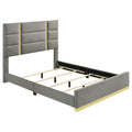 Ines 56-inch Fabric Upholstered Queen Panel Bed Grey by Unique Piece Furniture