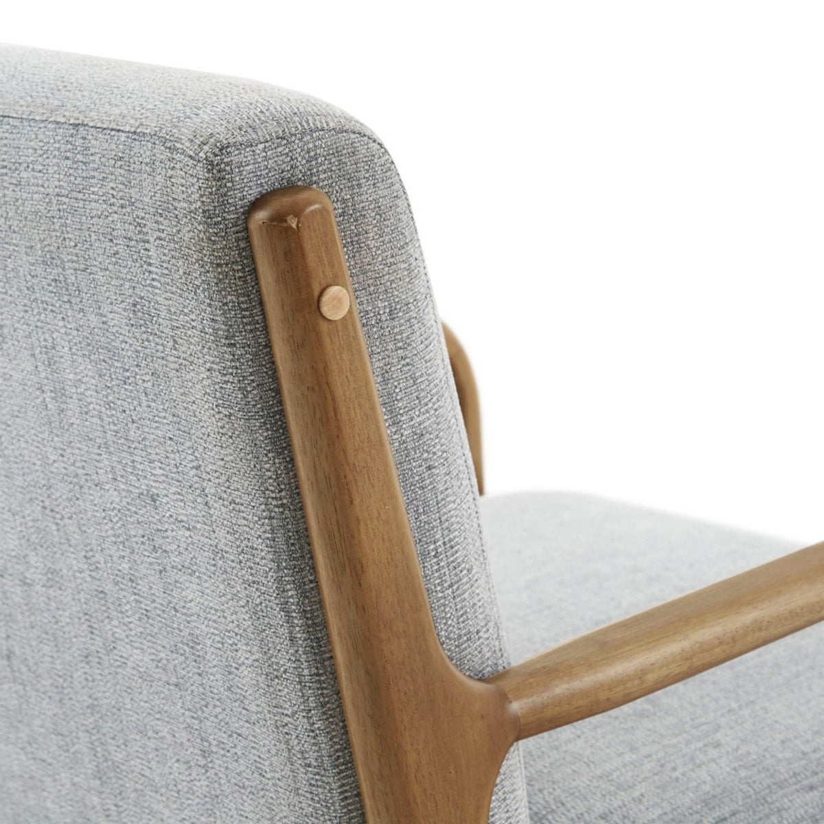 Mid-Century Style Lounge Chair With Upholstered Seat by Unique Piece Furniture