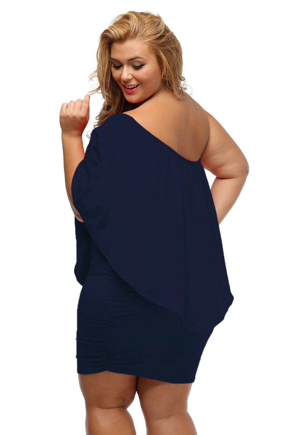 Plus size Dressing Layered Fiery Red Mini Poncho Dress by Wild and Free Boutique