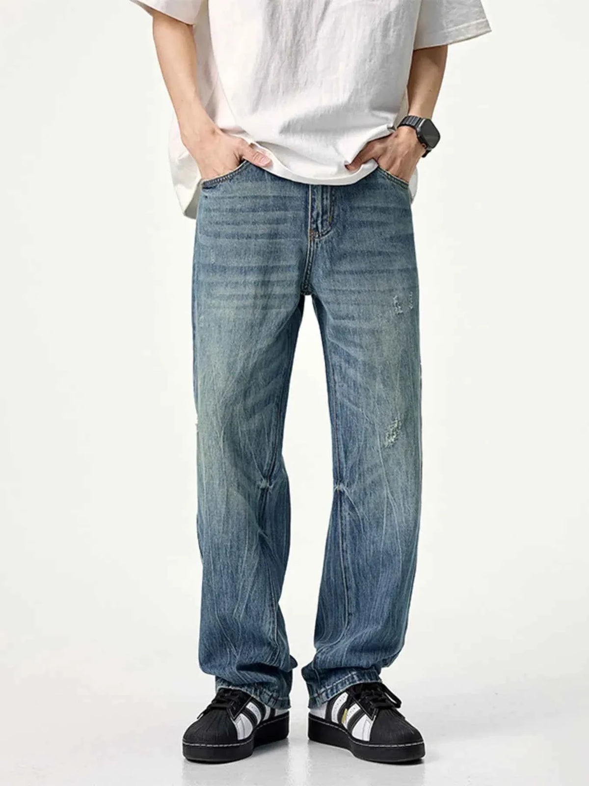 Men's Wide Leg Jeans by ꫀꪶꫀᧁꪖꪀᥴꫀ ꠸ꪀᥴ..