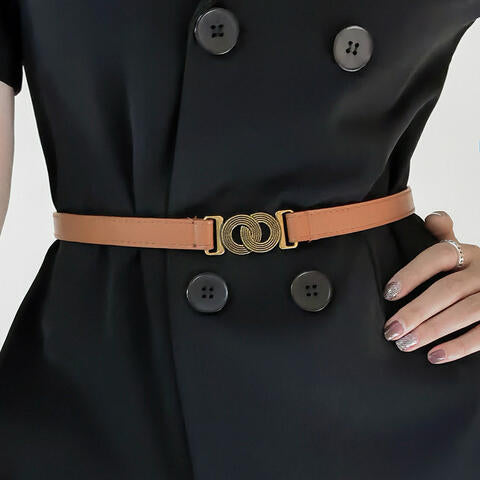 ElegantStyle Alloy Buckle PU Belt – Chic and Versatile Accessory See size chart under “more details” by The Fashion Celestial