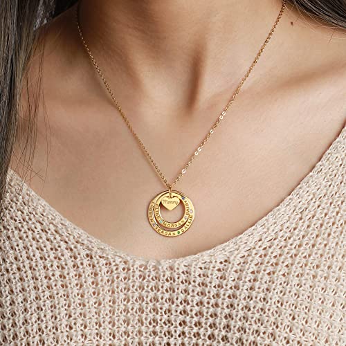 Grandma Necklace Birthstone, Grandkids Names Necklace, Nana Jewelry by Green Millie