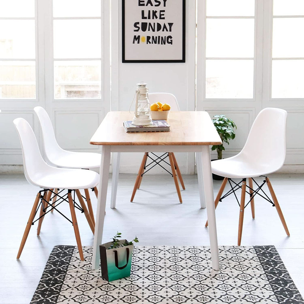 Mid Century Modern Solid Wood Rectangular Dining Table by ShipItFurniture