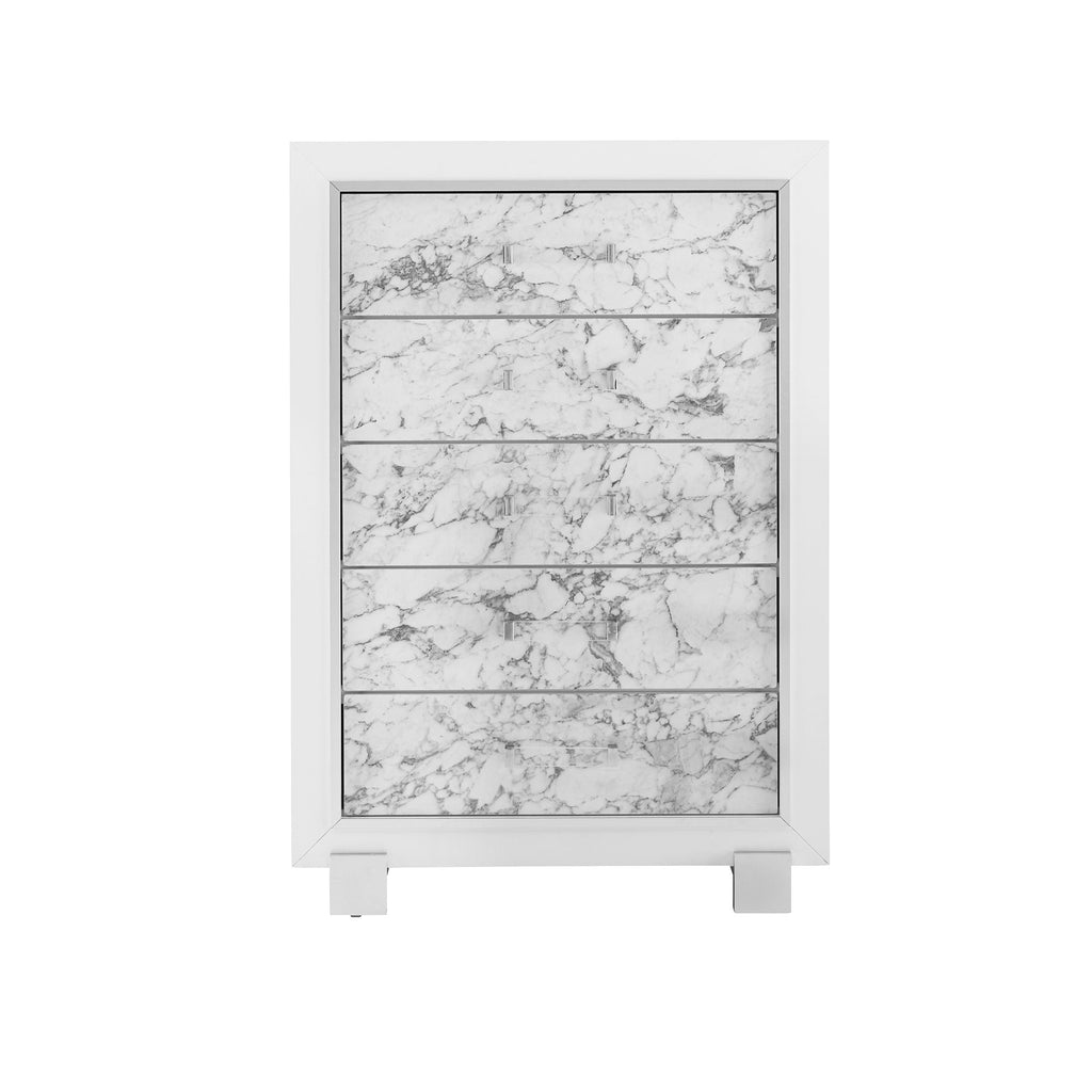 Skye - Marble Chest - White by Unique Piece Furniture