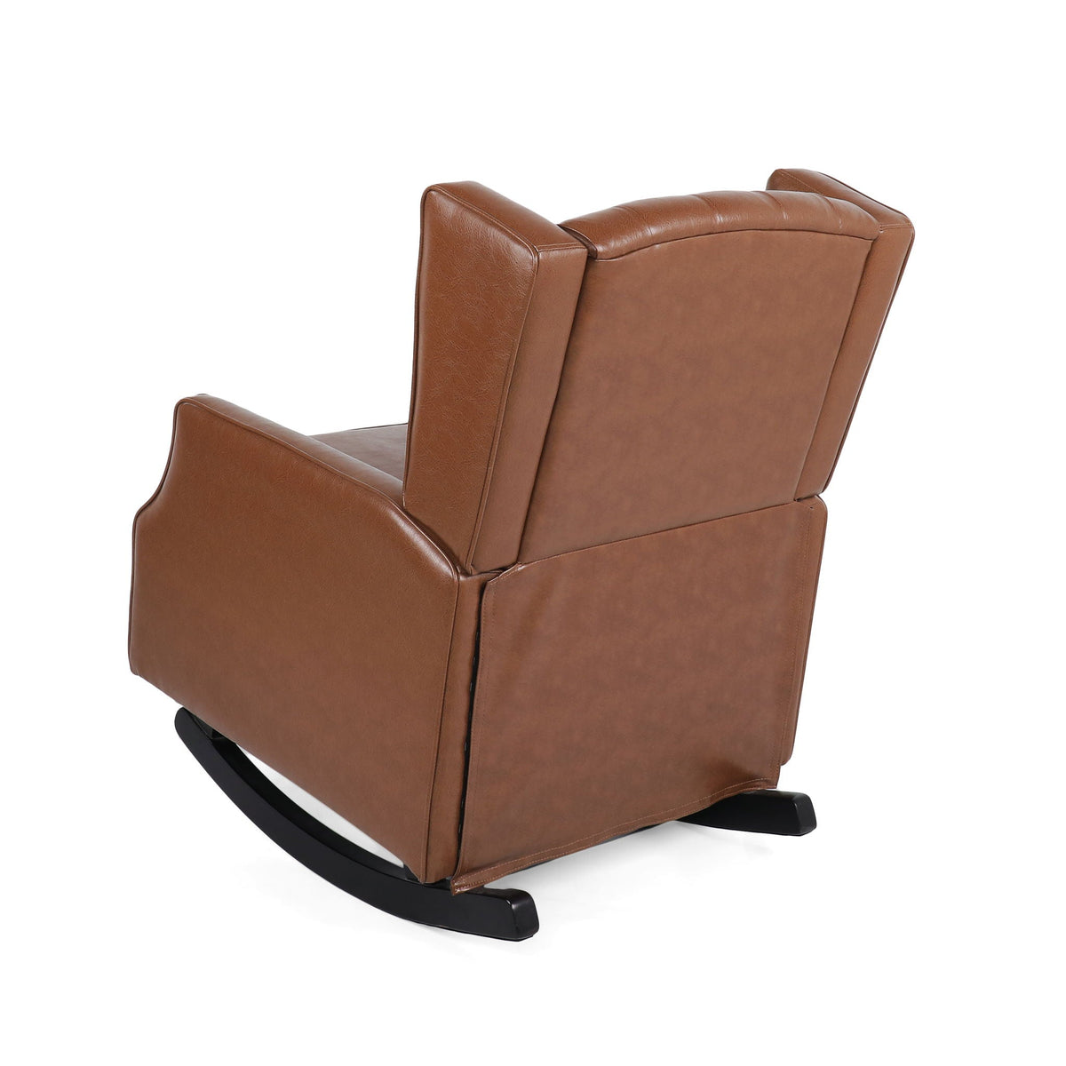 Moss - Upholstered Rocking Recliner With Diamond Tufting And Wingback - Light Brown by Unique Piece Furniture