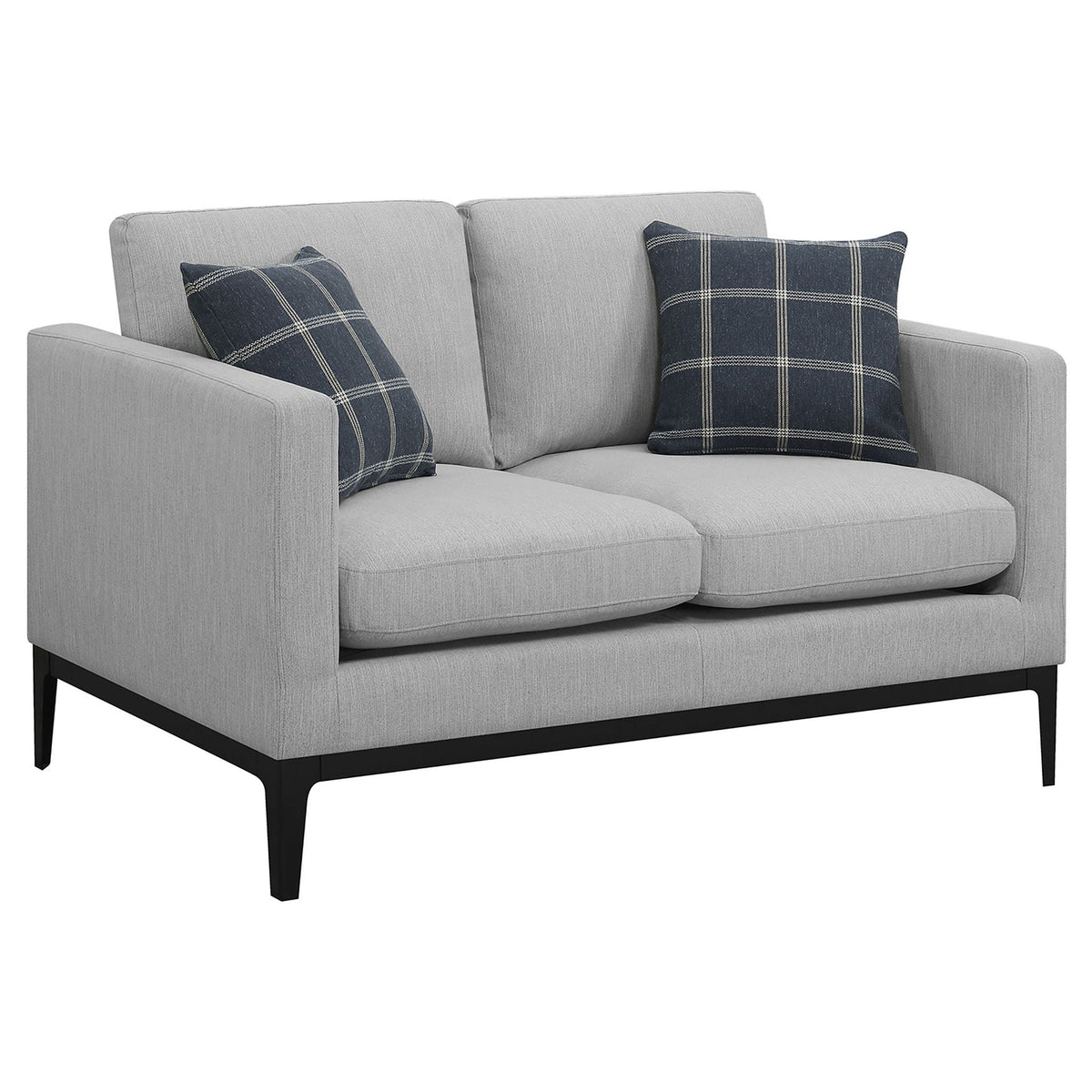 Apperson 3-piece Upholstered Track Arm Sofa Set Light Grey by Unique Piece Furniture
