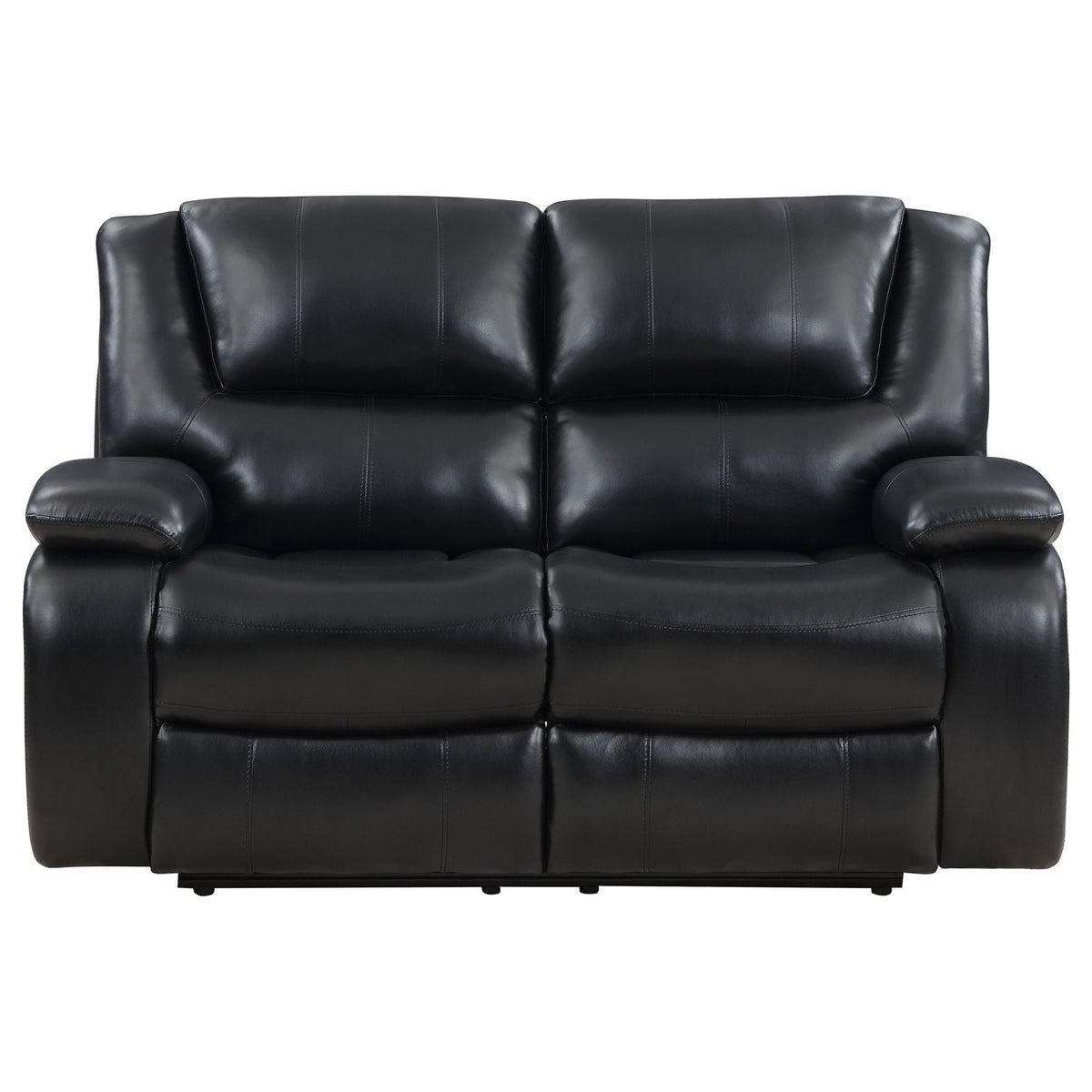 Camila Upholstered Motion Reclining Loveseat Black by Unique Piece Furniture