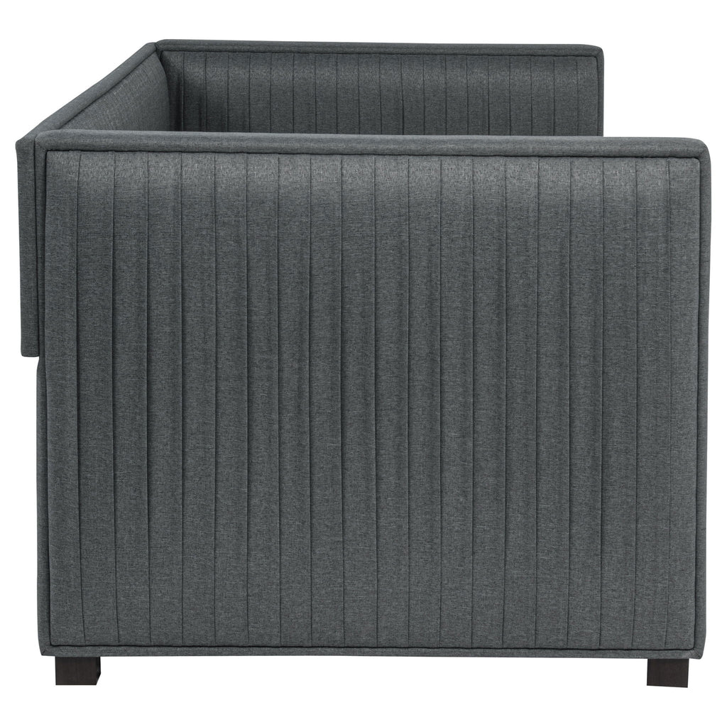 Brodie Upholstered Twin Daybed with Trundle Grey by Unique Piece Furniture