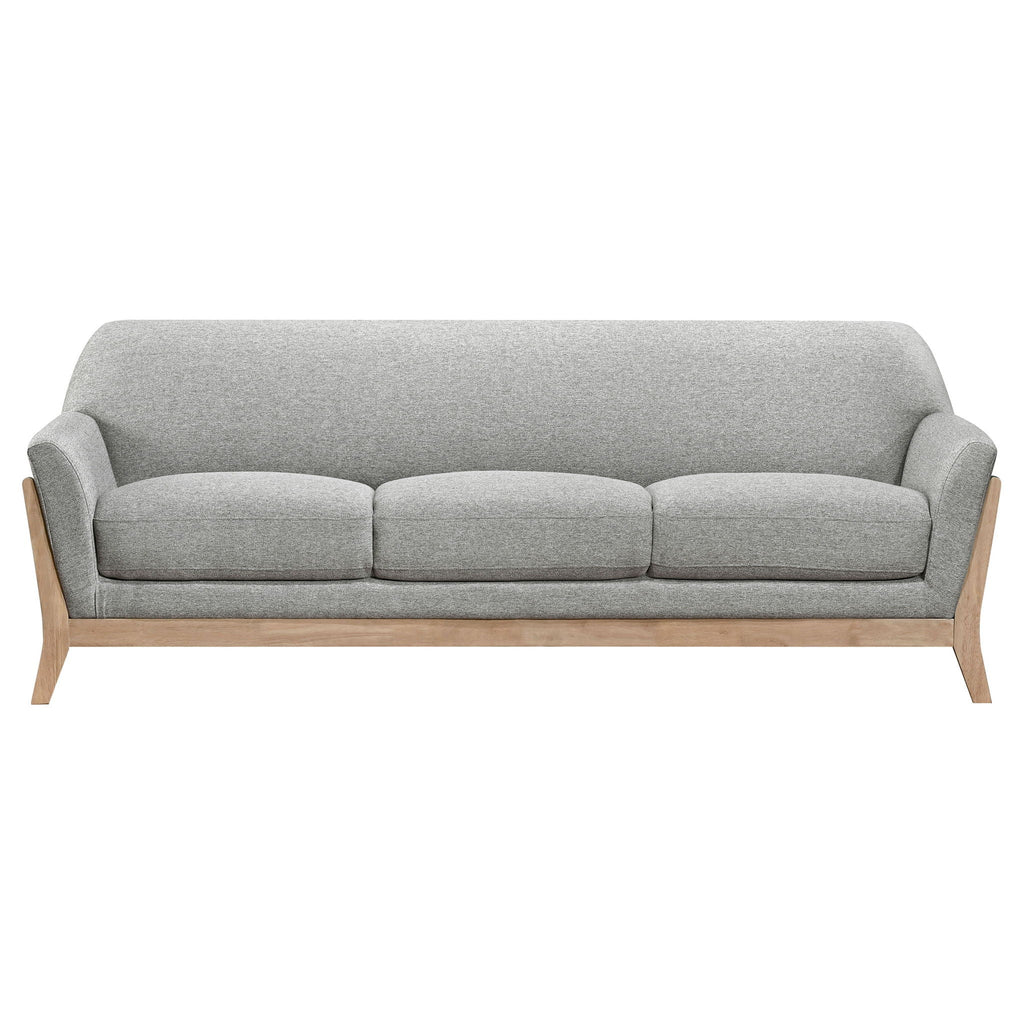 Vaughn 3-piece Fabric Upholstered Flared Arm Sofa Set Grey by Unique Piece Furniture